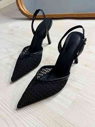 Туфли женские Meideli 2051-5 слинбеки сетка на шпильке черные, 36, 23,5 см Киев