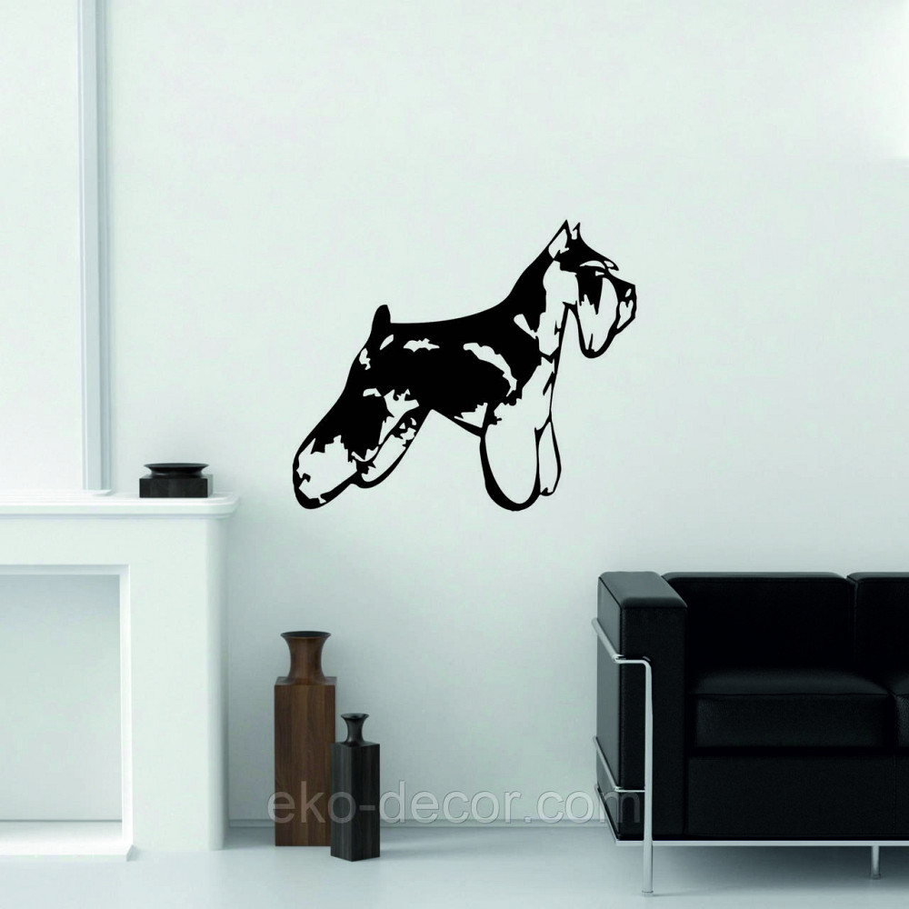 Декоративне настінне Панно «Шнауцер», Декор на стіну 90*82 см, Чорний Київ - фото 3