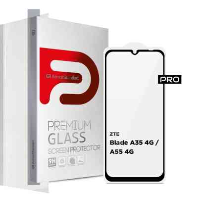 Скло захисне Armorstandart Pro ZTE Blade A35 4G / A55 4G Black (ARM81349) Вінниця