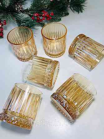 Набір склянок OLens "Бандл" 230 мл 6 шт. бурштинове скло для дому та ресторанів 102-325 Київ