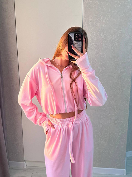 Жіночий повсякденний костюм з якісного велюра двійка Одеса - фото 9