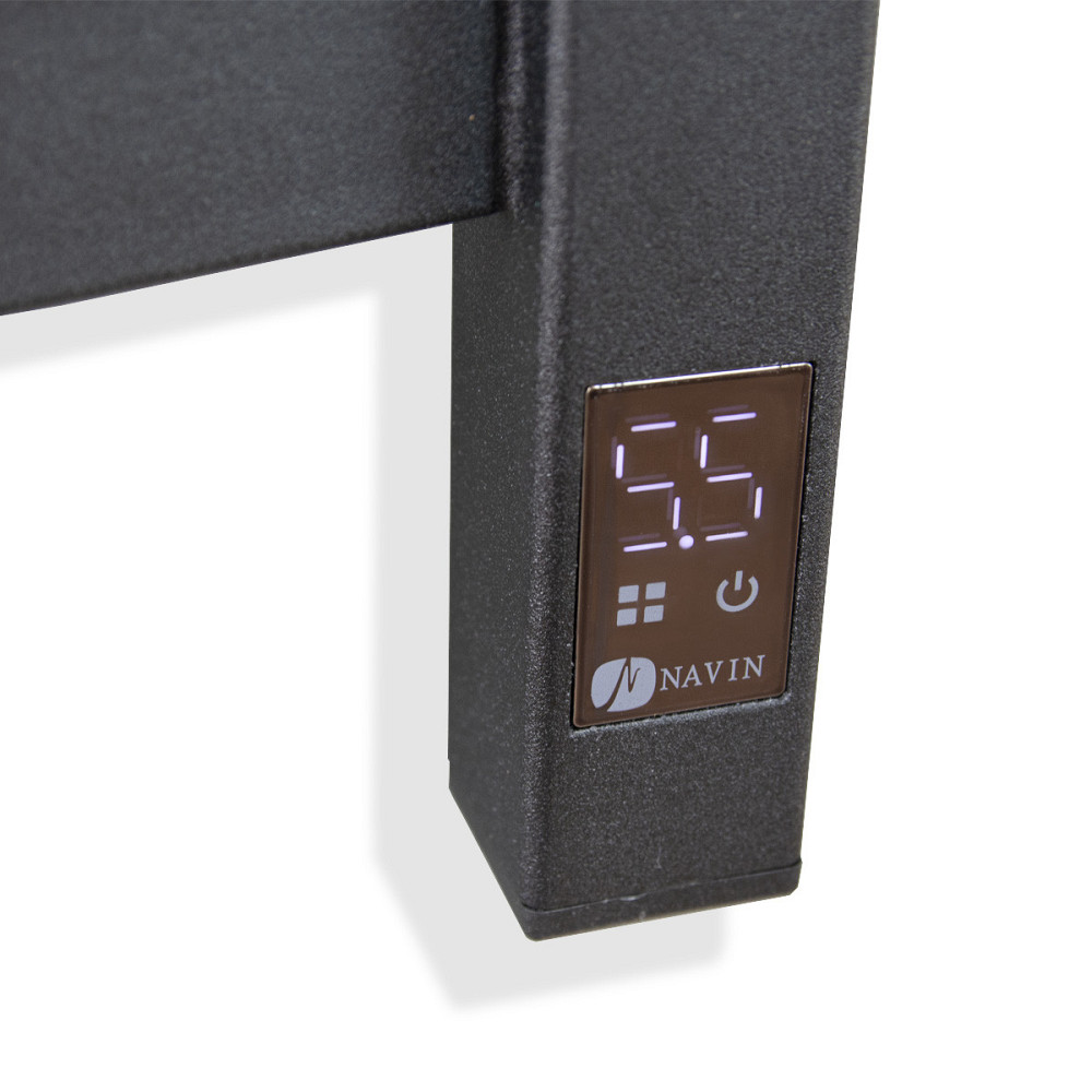 Рушникосушка електрична Navin Avalon 480х1000 Sensor чорний муар, права Київ - фото 7