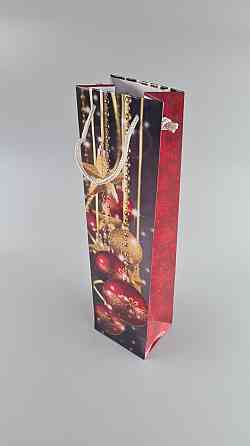 Пакет новогодний  бумажный под  бутылки-008 (12 шт) Харьков