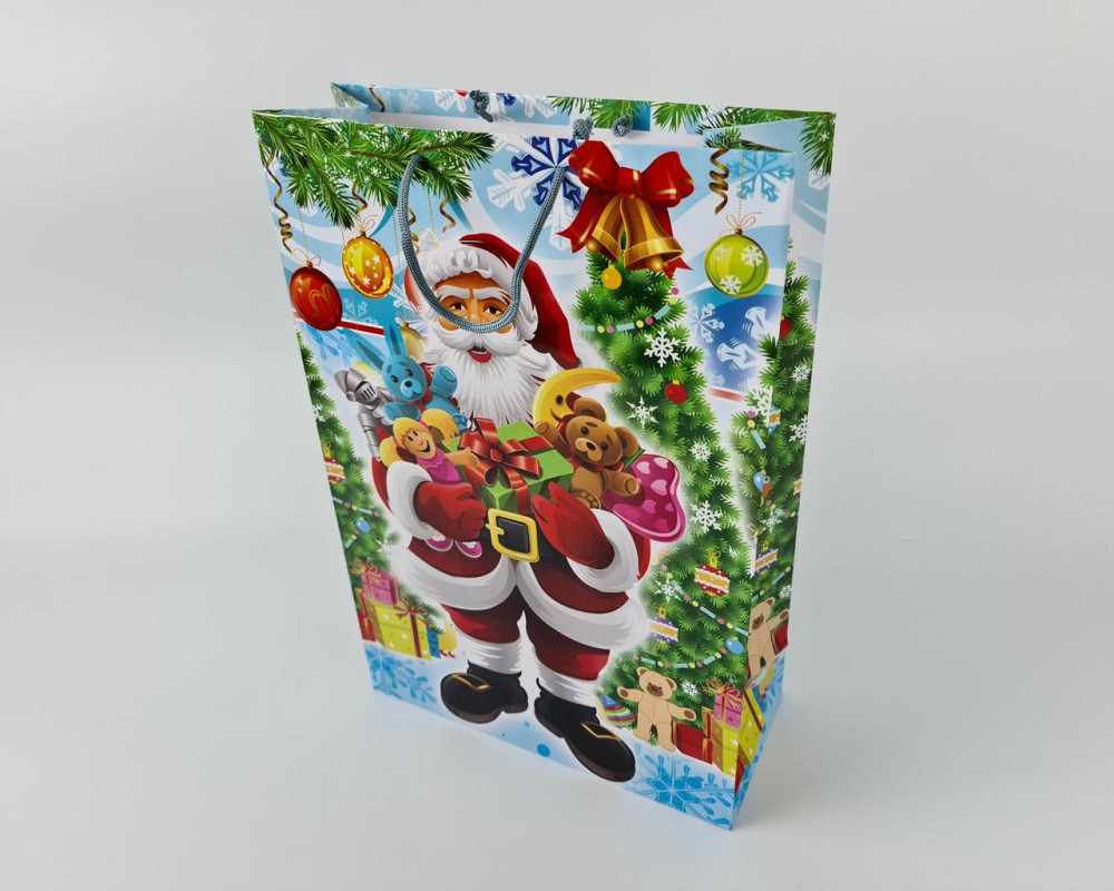 Новорічний,картонні пакети з ручками Гігант вертикальний 30х47х12-025 (12 шт) Харків - фото 4