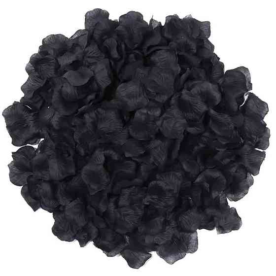 Штучні пелюстки троянд для декору 100 штук 45 на 40 мм чорний Київ