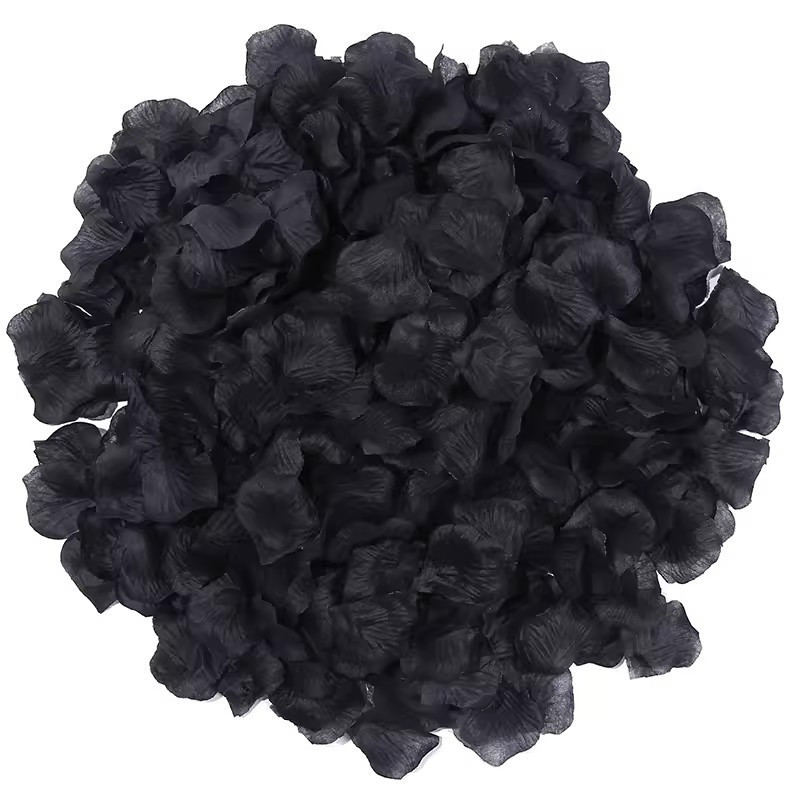 Искусственные лепестки роз для декора 100 штук 45 на 40 мм черный Киев - изображение 1