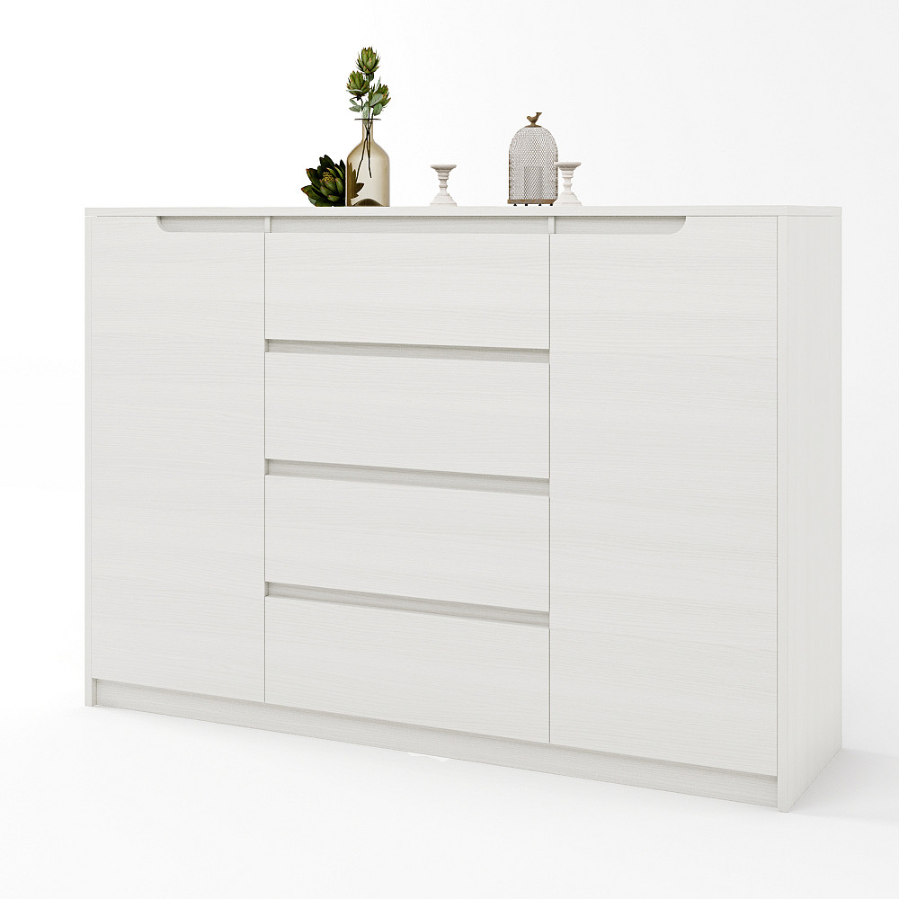 Великий комод для дому Еверест Мікс-3 (телескопи) 140х38х97 німфея альба (білий) (DTM-2467) Дніпро - фото 2