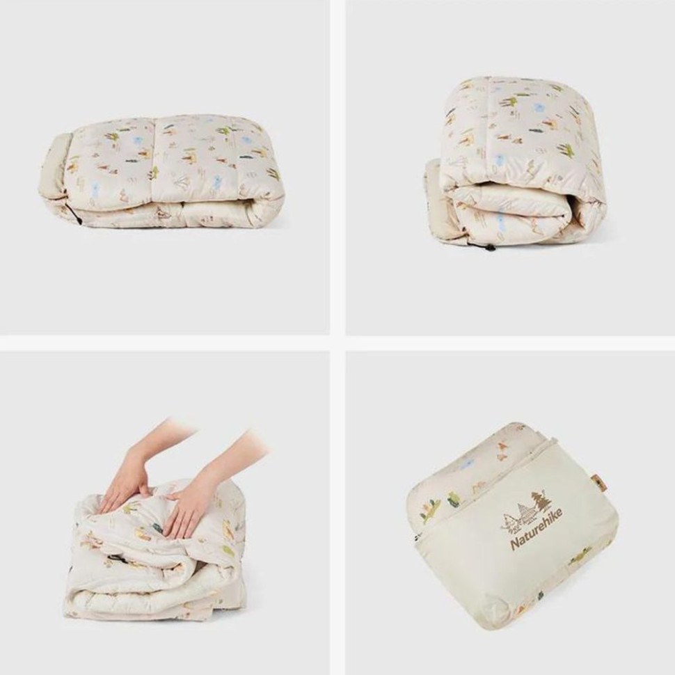 Детский спальник с капюшоном Naturehike B300 CNH22SD001, бежевый Ровно - изображение 5