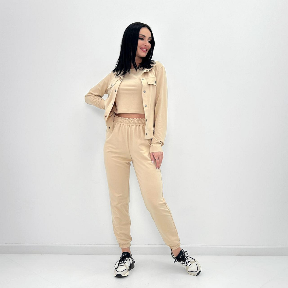 Женский трикотажный костюм тройка 