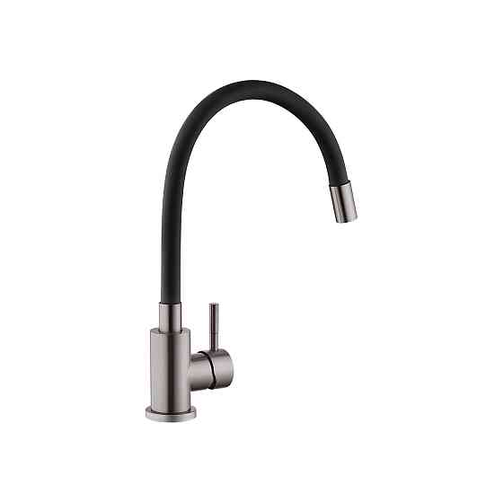Смеситель для кухни с гибким изливом Kroner KRP Edelstahl Klassisch - PVD035BLK графит/черный Киев