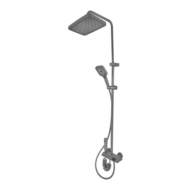 Душова колона зі змішувачем Mixxus Premium NEPTUNE 009-J GRAPHITE з кнопкою перемикання, 4 режими  ( MI6833 ) Харьков - изображение 1