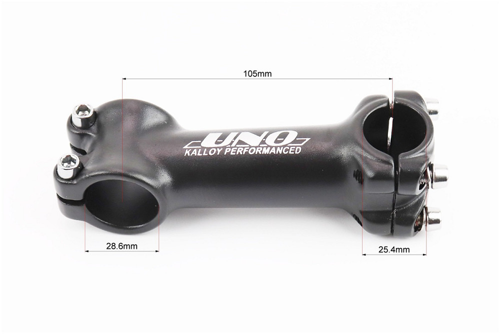 Винос керма MTB 28,6x25,4х105мм (7°), алюмінієвий, чорний AS-601 Київ - фото 2