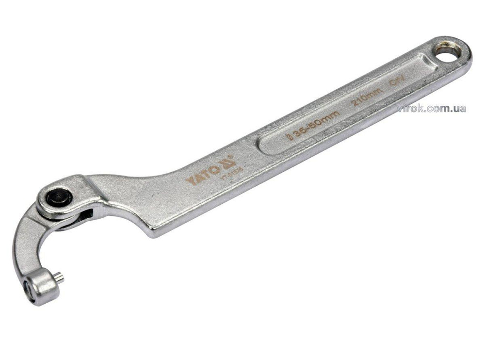 Ключ гаковий з носиком на шар з округленим болтиком в діапаз. M = 35-50 мм YATO, Хр-Ванад. L=210мм [10] Одеса - фото 1
