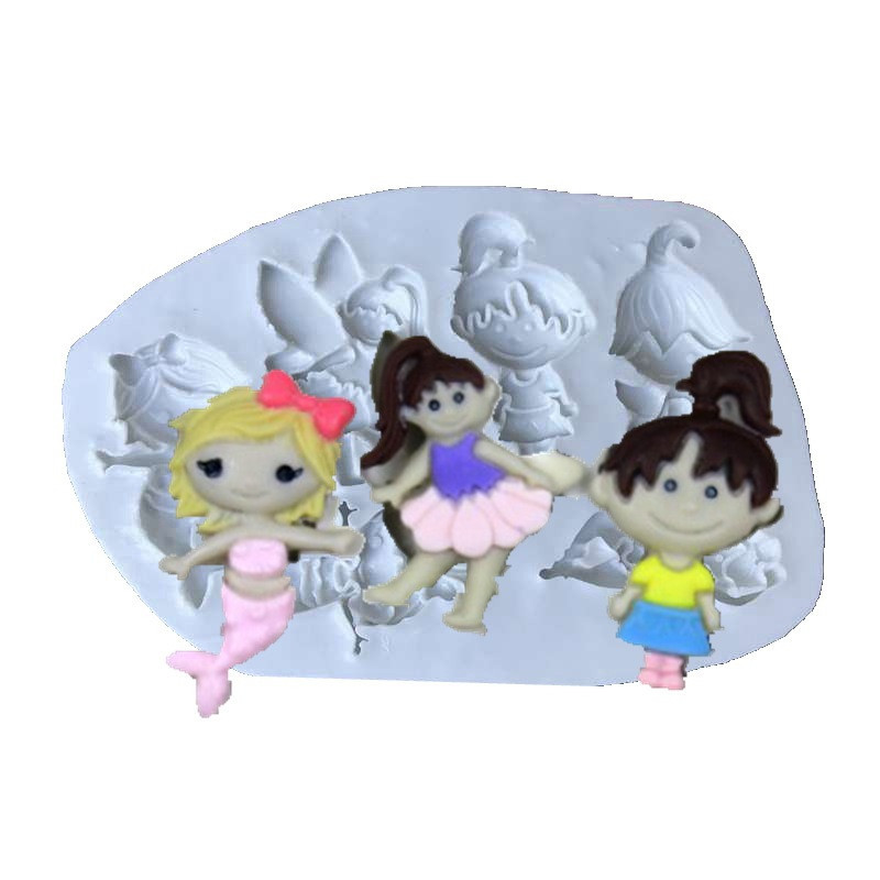 Молд силиконовый Куклы 97 на 65 мм серый Киев - изображение 1