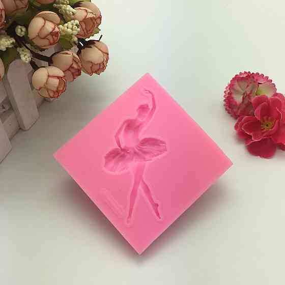 Молд силиконовый Балерина 84 на 84 мм розовый Киев