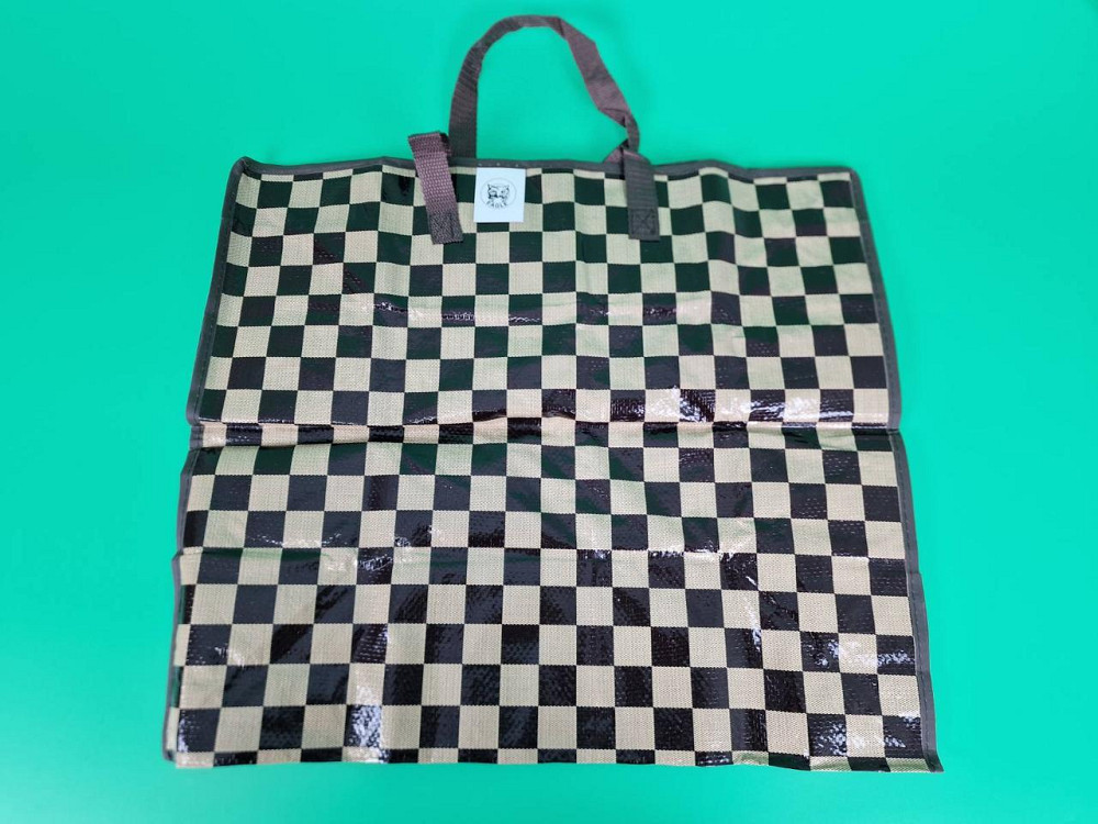 Сумка господарська, поліпропіленова, з кольоровим малюнком No1 Шахи+круги (38x34x18) (1 шт.) Харків - фото 1