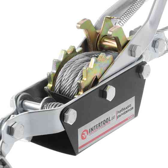 Ручна лебідка INTERTOOL GT1442, 2 т, трос 1,50 м × 4,5 мм - найкраща ручна лебідка у своїй категорії Львів
