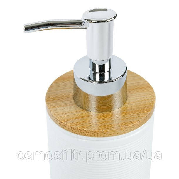 Набір для ванної кімнати Axentia з 3 предм білий рифлений пластик (135948) Київ - фото 6