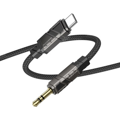 Кабель мультимедийный USB-C to 3.5mm M 1.0m BL22 black BOROFONE (6941991117763) Винница - изображение 2