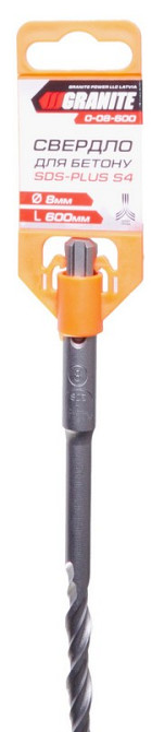 GRANITE Свердло для бетону GRANITE SDS-PLUS S4 8х600 мм 0-08-600 Коломия - фото 4