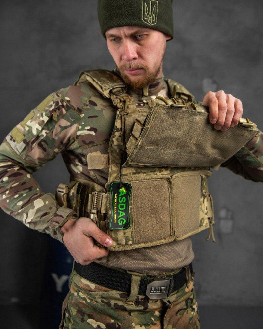 Тактична плитоноска з чотирма точками швидкого скидання Asdag піксель ТТ2615 Одеса - фото 18