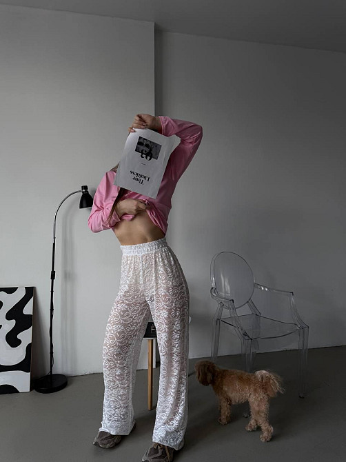 Жіночі трендові мереживні штани гіпюр + масло Одеса - фото 1