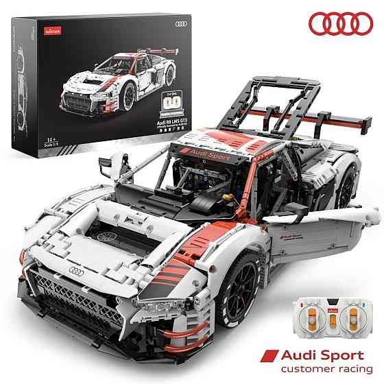 Конструктор Rastar Audi R8 LMS GT3 1:8, 3300+ деталей, радиоуправляемая модель спортивного автомобиля Киев