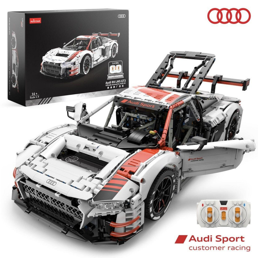 Конструктор Rastar Audi R8 LMS GT3 1:8, 3300+ деталей, радиоуправляемая модель спортивного автомобиля Киев - изображение 1