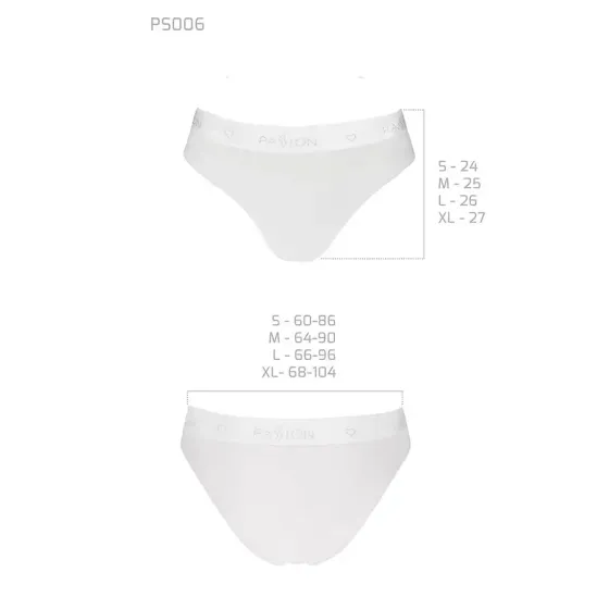 Трусики з прозорою вставкою Passion PS006 PANTIES L, white Львов