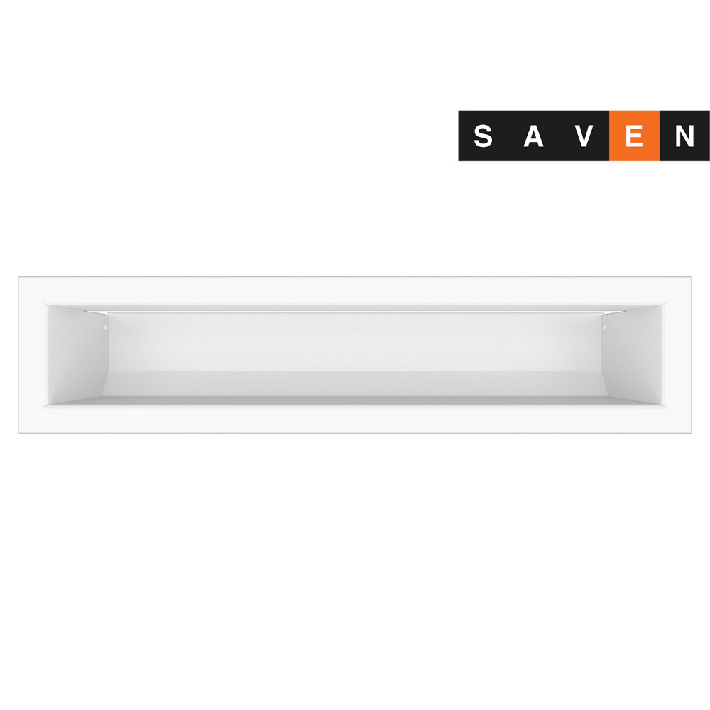 Вентиляційна решітка для каміна SAVEN Loft 90х400 біла Львів - фото 2