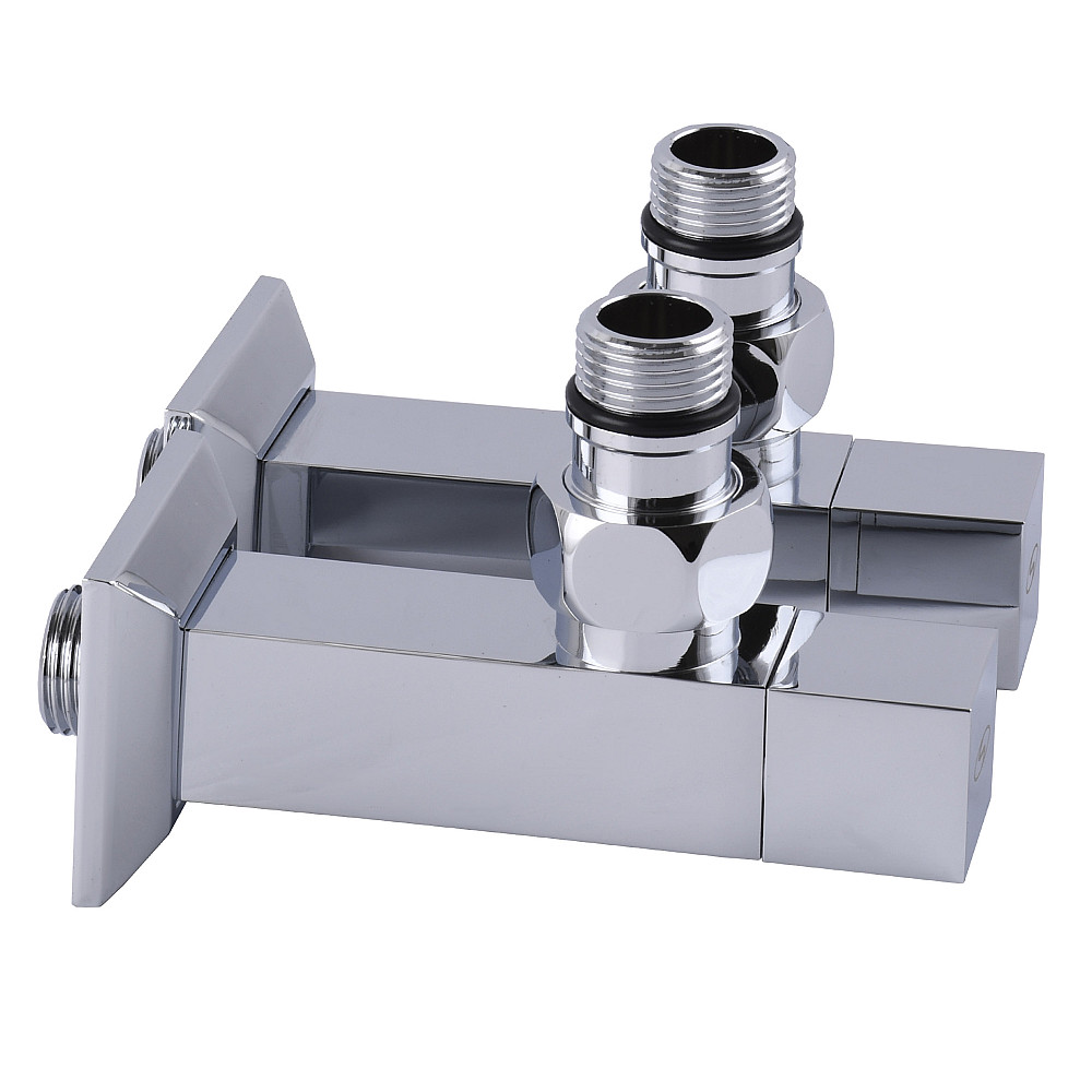 Набір Кран напівобертовий кутовий з американкою SOLOMON LUX 1/2″ CUBE CHROM 8888 (1уп.) Тернополь - изображение 1