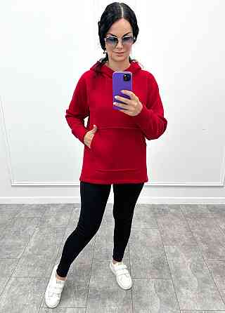 Худі вільного крою з капюшоном "Sky" оптом | Батал Червоний, 50-52 Київ
