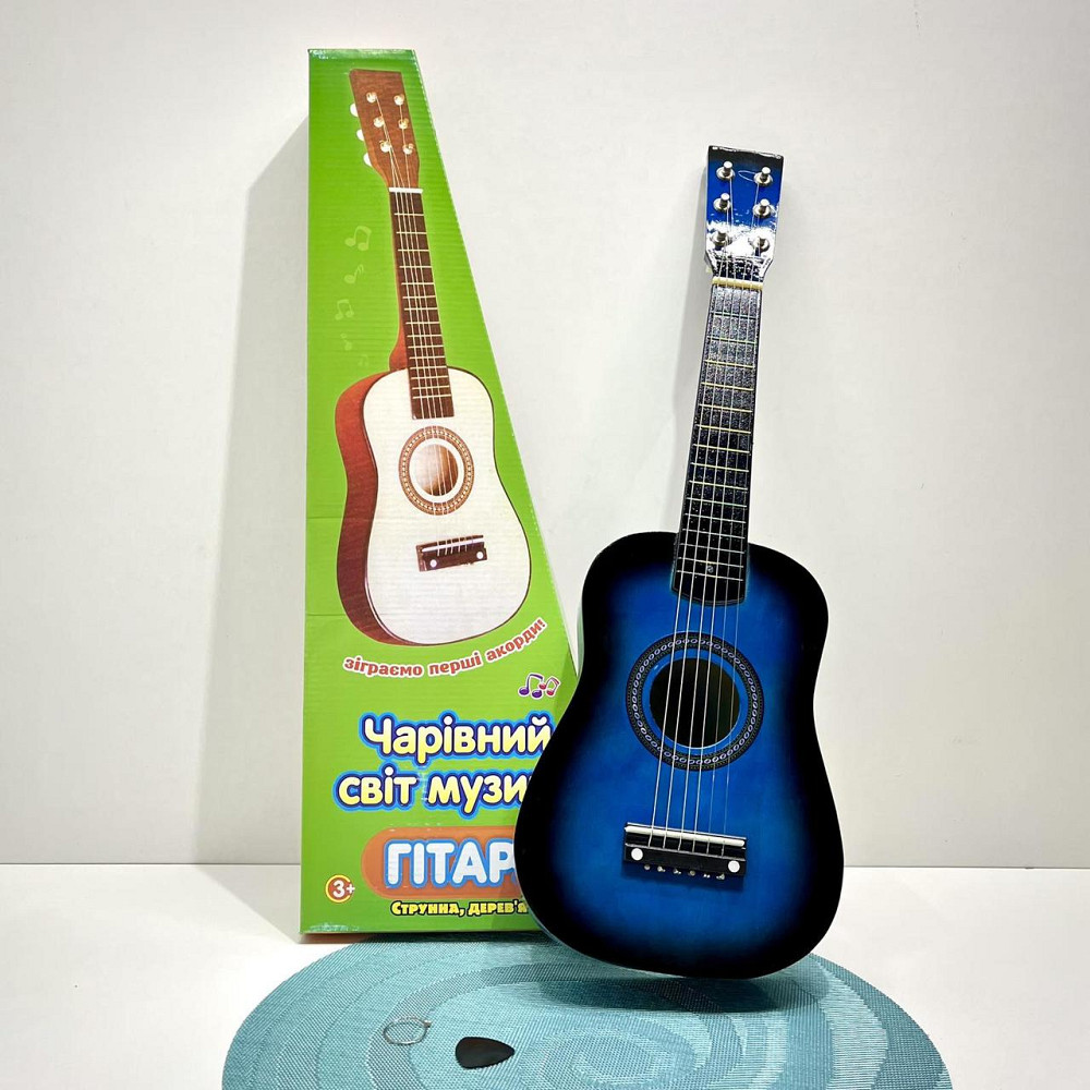 Гітара дерев'яна дитяча 6 струн Синя (M 1369) Чернигов - изображение 4