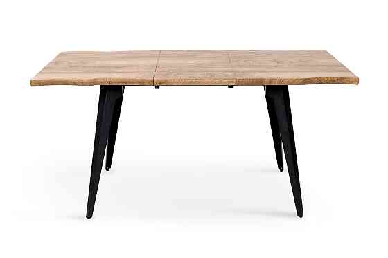 Стіл Лагуна, 120(+40)*80, чорний/штучний шпон MDF Київ