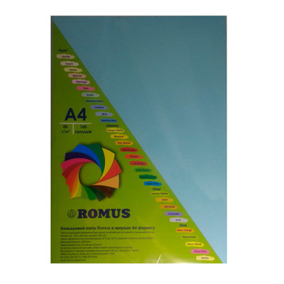 Бумага Romus A4 160 г/м2 100sh Light sky-blue (R50683) Винница - изображение 1