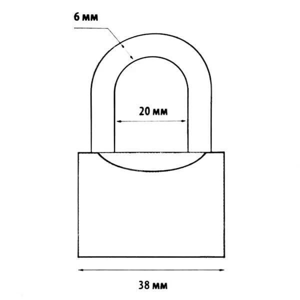 Замок навесной АВАНТЕК Серый GR-38 (38мм) Харьков - изображение 3