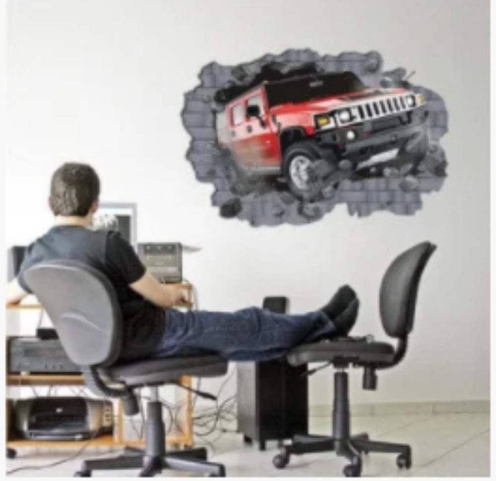 Интерьерная наклейка на стену Джип 3D Киев - изображение 1