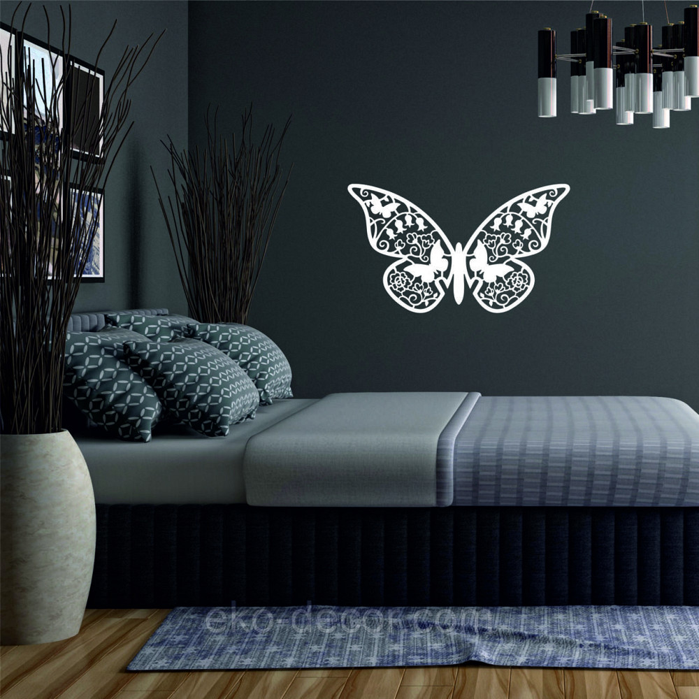 Декоративне настінне Панно  «Метелик» , Декор на стіну 90*52 см, Білий Київ - фото 5