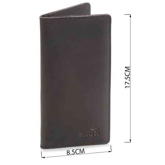 Гаманець SHVIGEL з вінтажній шкіри 13794 Чорний Київ