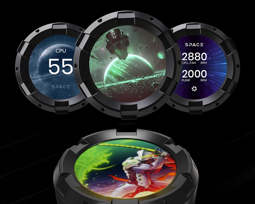 Система водяного охолодження ID-Cooling Space LCD SL360 Чорний Харків - фото 14