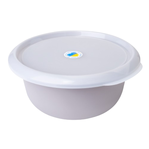 Миска з кришкою 1,75л пластик какао/прозорий Алеана Житомир - фото 1