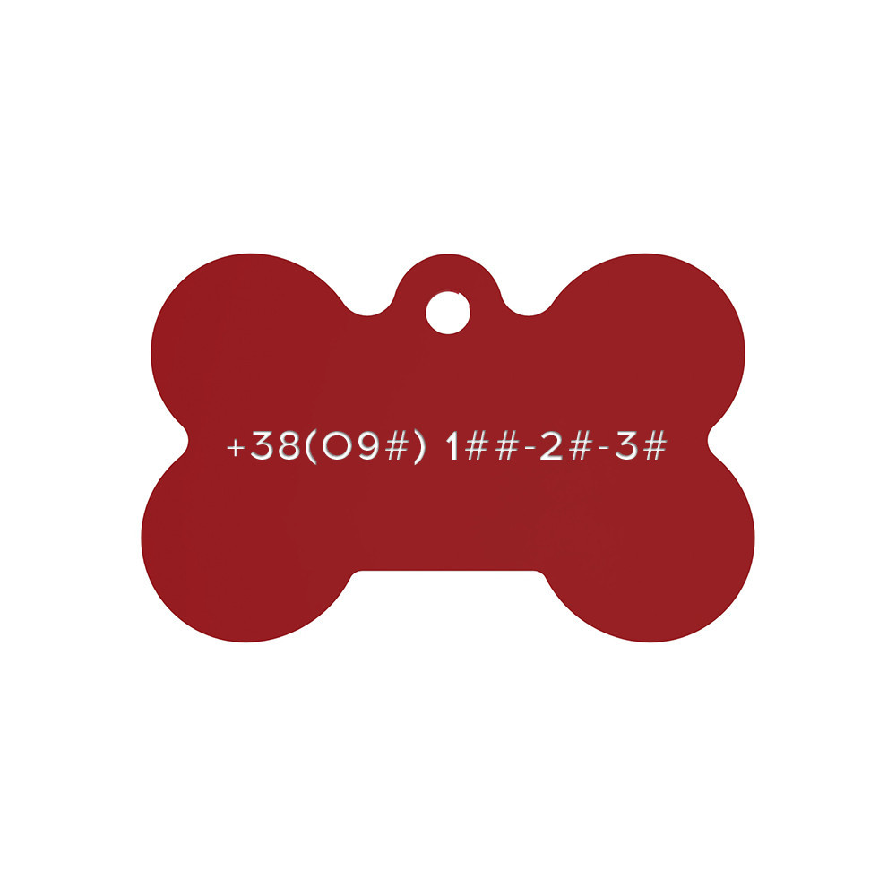 Адресник для собаки Red 30x20мм Київ - фото 3