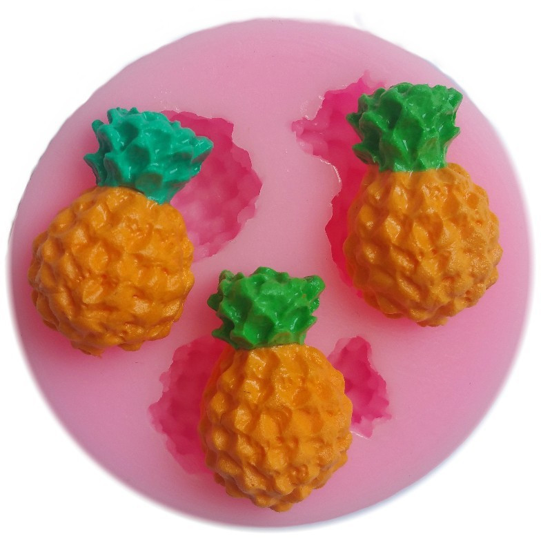 Молд силиконовый Ананасы 53 мм розовый Киев - изображение 7