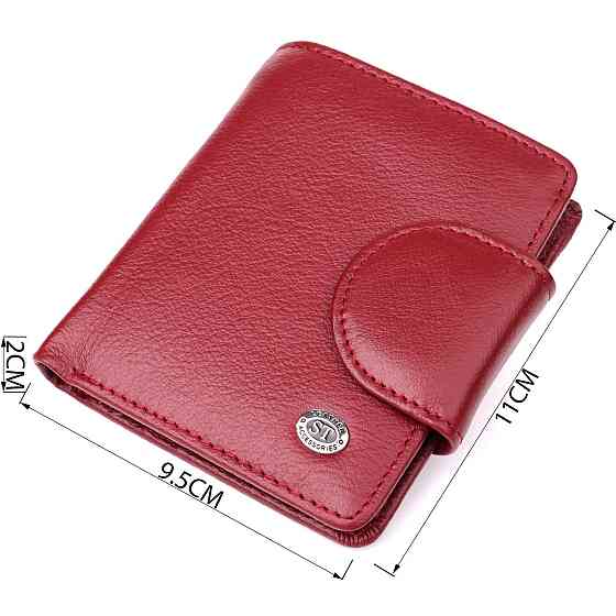 Жіночий гаманець вертикального формату з натуральної шкіри ST Leather 23071 Бордовий Київ