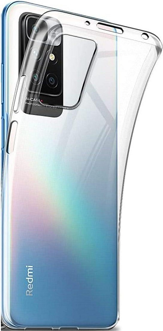Прозрачный силиконовый чехол TPU для Xiaomi Redmi 10 мягкий тонкий с приподнятым краем для защиты камеры и Киев - изображение 1