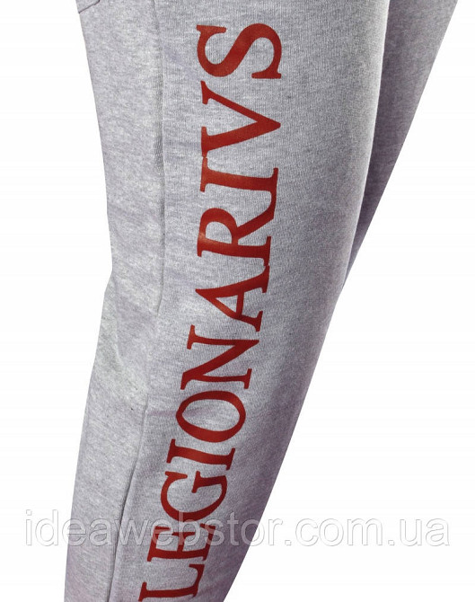 Спортивные штаны Leone Legionarivs Fleece Grey мужские серые хлопковые для тренировок фитнеса и повседневной носки L Киев - изображение 9