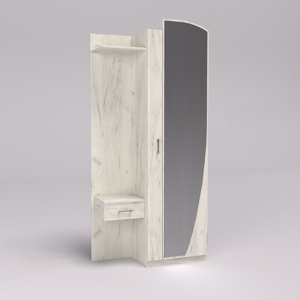 Прихожая Соло-1, Дуб Крафт Білий, 1000/400/2140 Львов - изображение 1