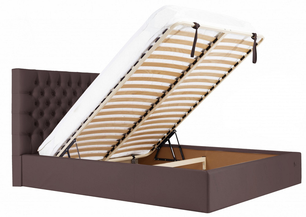 Кровать Cambridge Comfort 120 х 200 см Fly 2231 С подъемным механизмом и нишей для белья Темно-коричневый Днепр - изображение 15