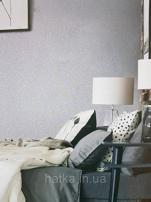 Шпалери метрові вінілові на флізеліні Sintra Structure під штукатурку сірі з глянцем 600634 Київ - фото 1