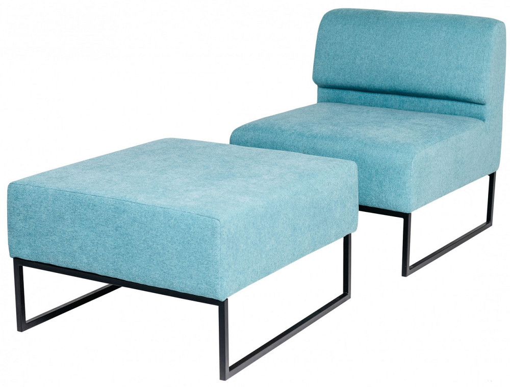 Диван модульний Lounge одиниця зі спинкой 770х770х830 одиниця 770х770х460 Блакитний Київ - фото 1